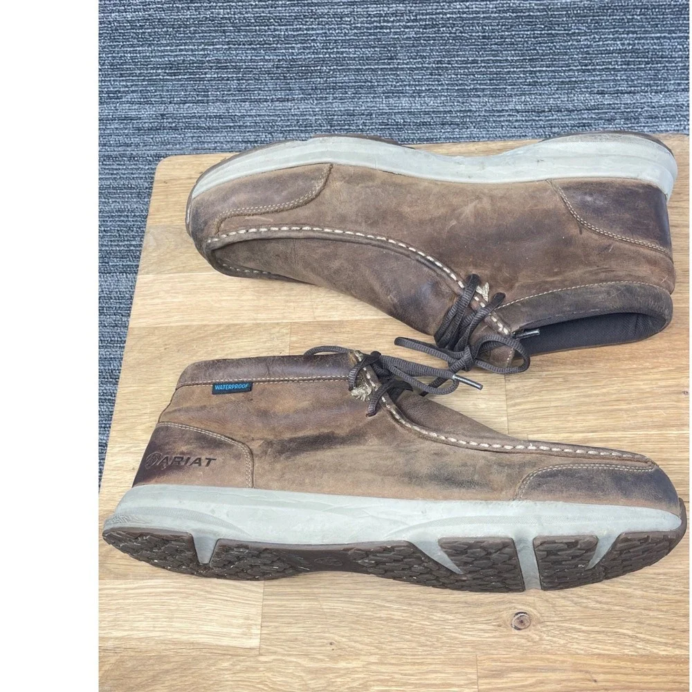Ariat Spitfire Chukka Boots Mens 13D Brown Leather Waterproof Moc Toe 10038479